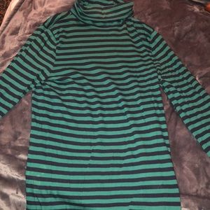 Jcrew striped tissue turtle neck.